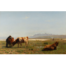 Lugardon Albert - Cattle in a Lakeside Pasture