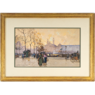 Eugène Galien Laloue  - Paris, Old Trocadéro Palace