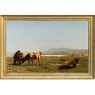 Lugardon Albert - Cattle in a Lakeside Pasture